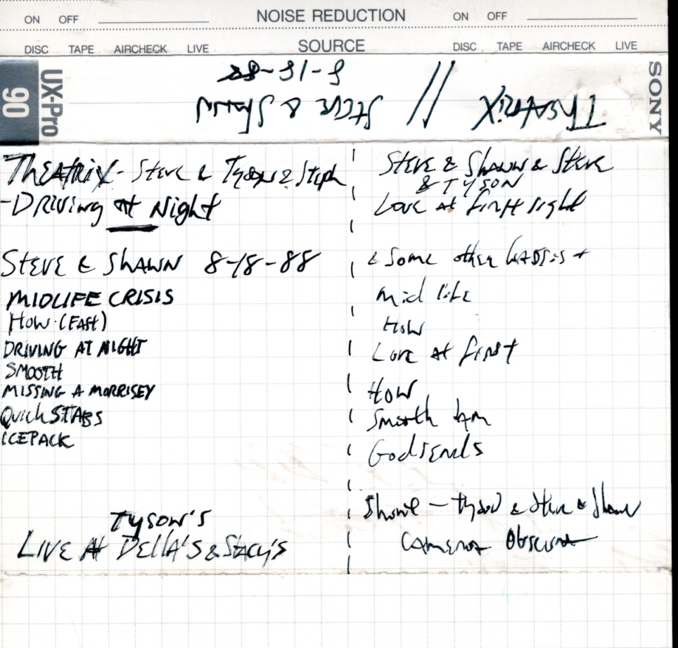 Scanned cassette archive image: 1988 Sk&Shawn First Jams